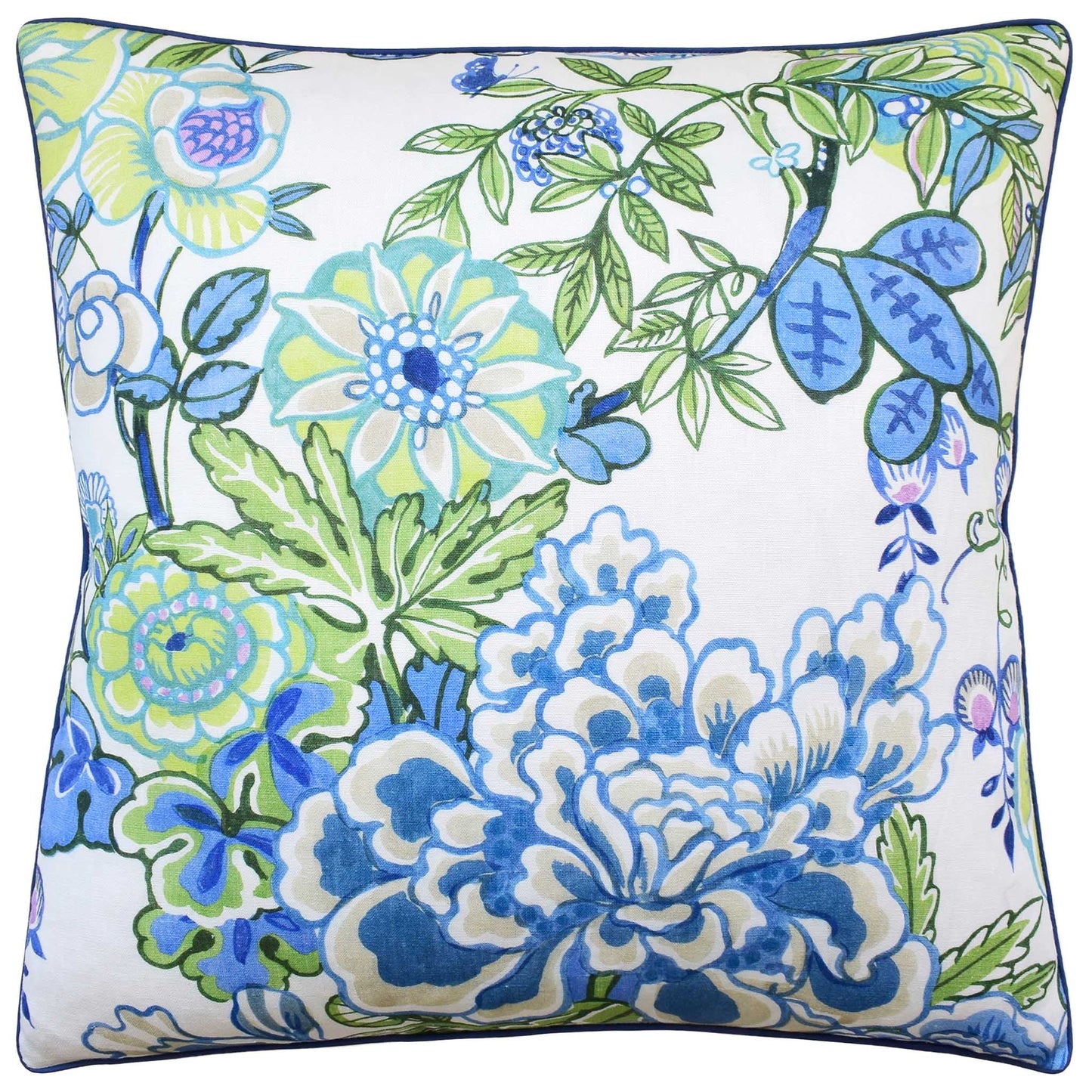 Coussin en lin Jardin de pivoines