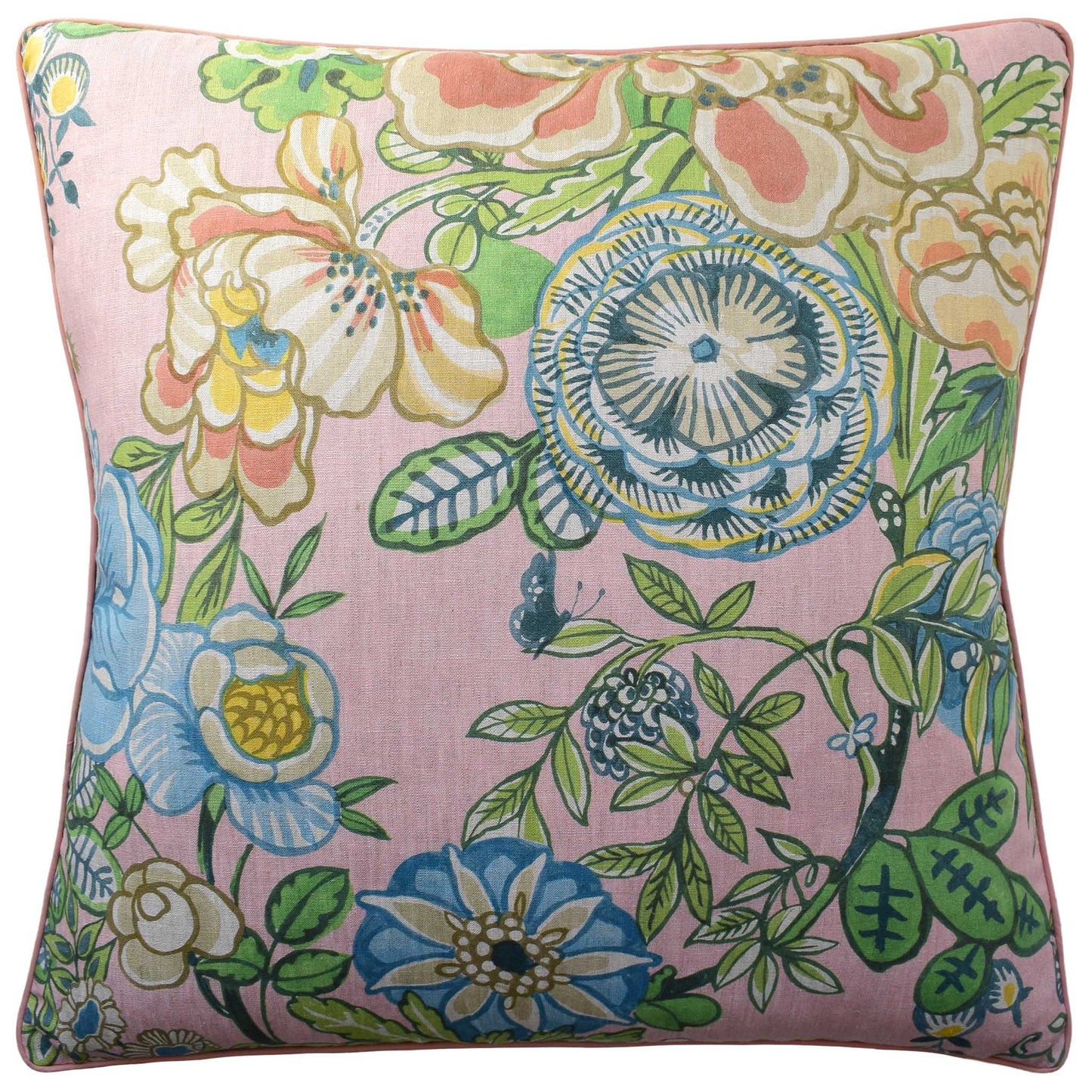 Coussin en lin Jardin de pivoines