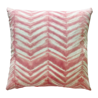 Coussin à chevrons rose blush