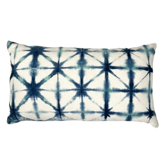 Coussin lombaire étoile bleu glacier et bleu marine