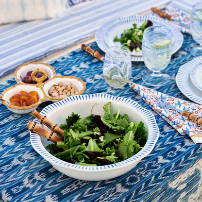 Bol de service Sitio Stripe 12 pièces - Bleu de Delft