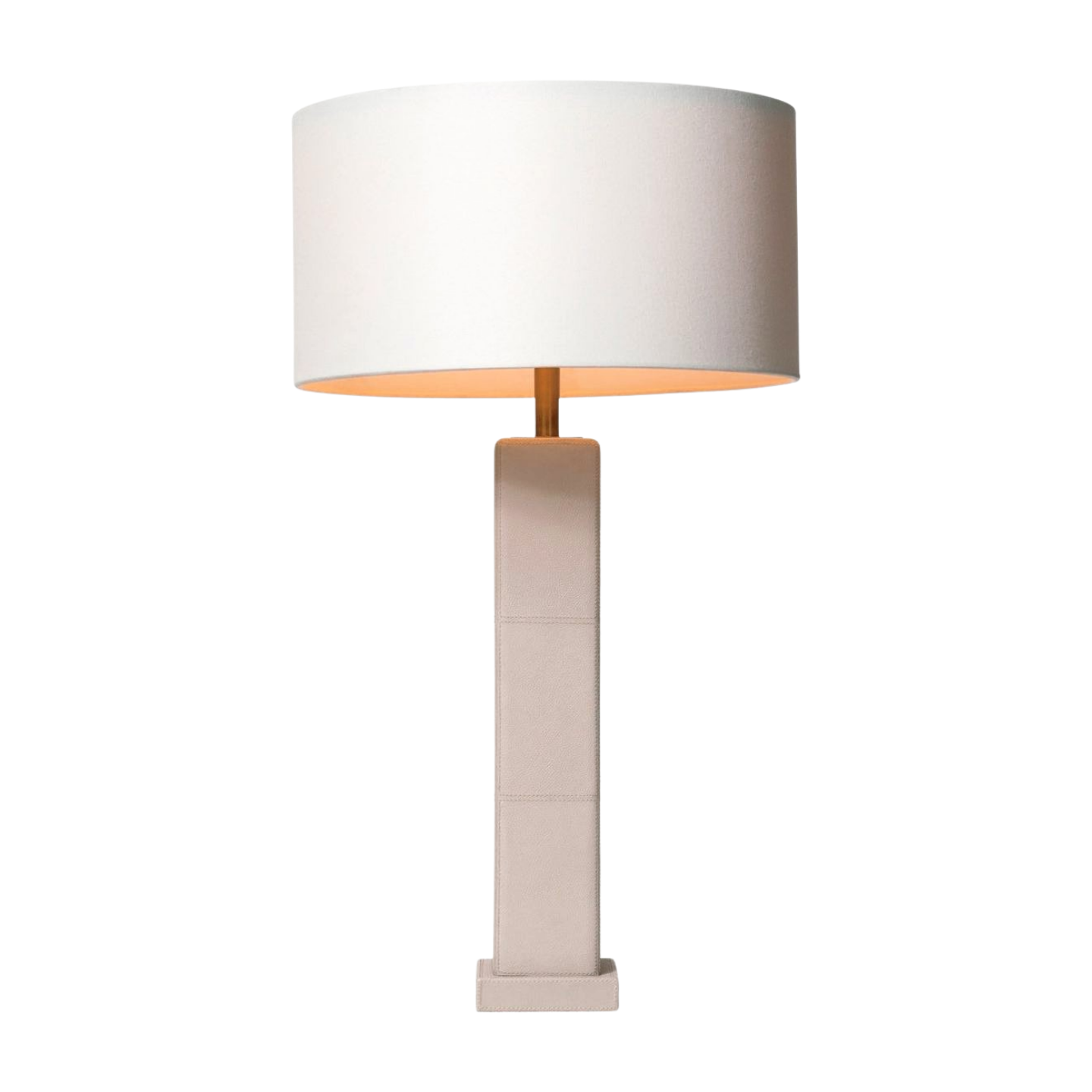 Lampe de table Charlie en cuir gris clair