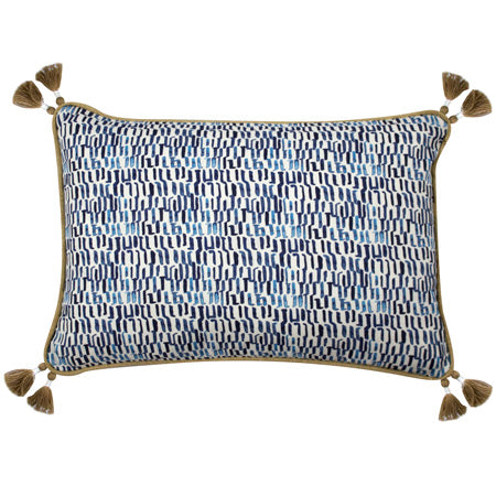 Coussin lombaire bleu cendre