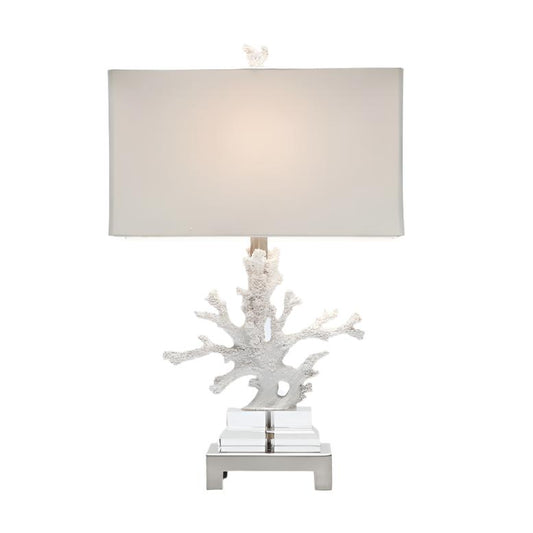 Lampe de table Naia en faux corail blanc