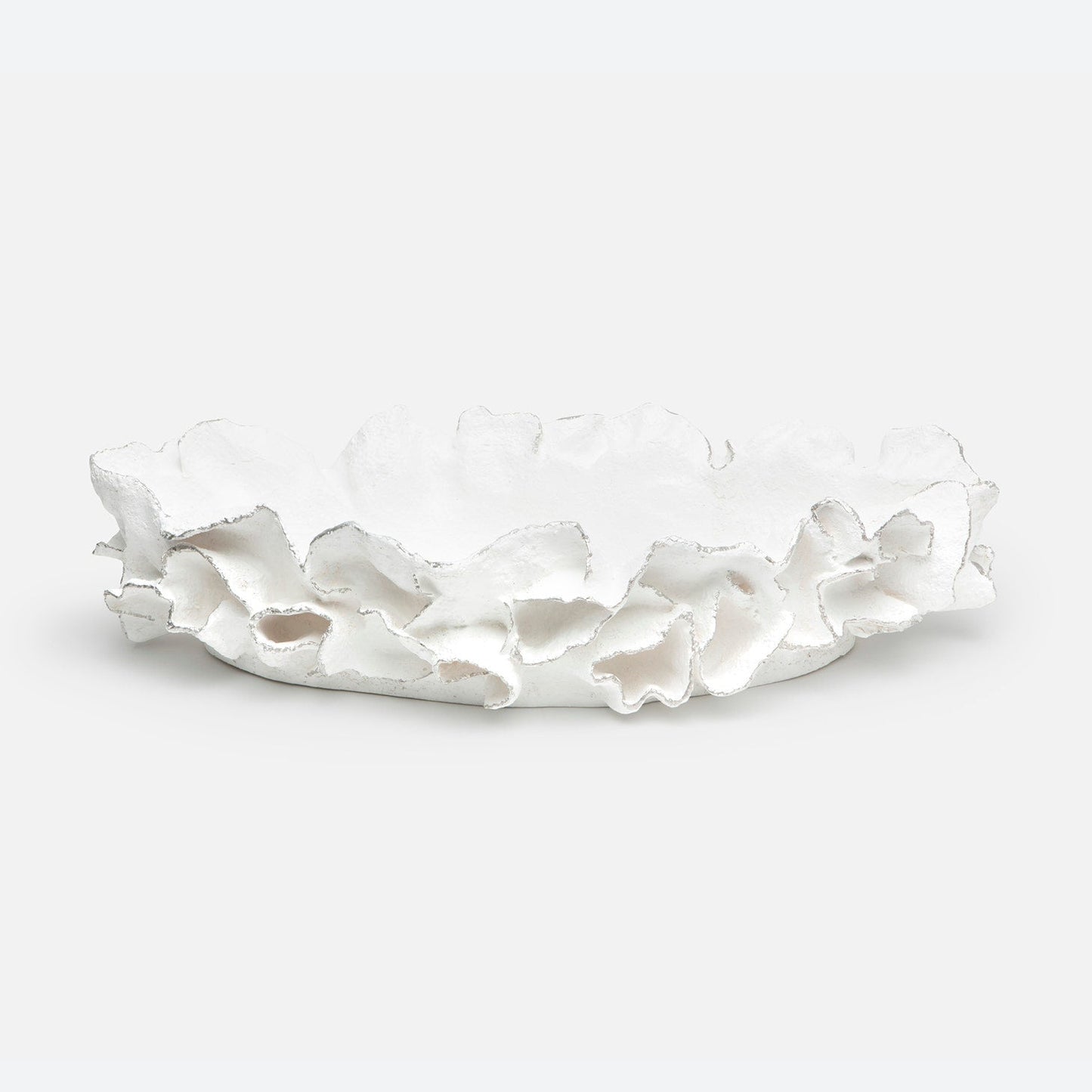 Plateau Coco - Blanc/Argent