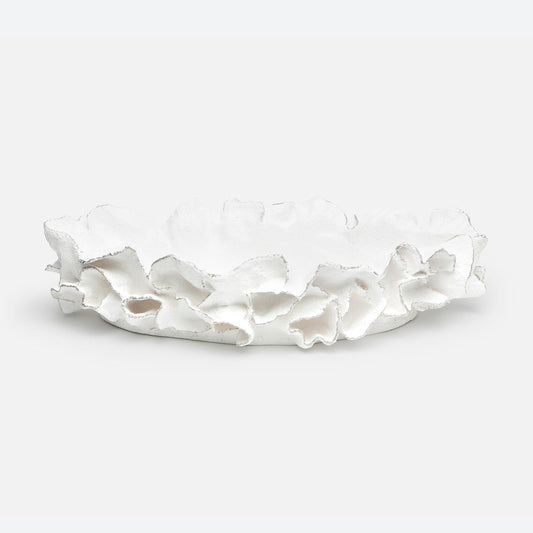Plateau Coco - Blanc/Argent